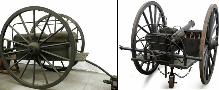 05010096-05050045 Cannone Cavalli. Affusto e carro portamunizioni.1860